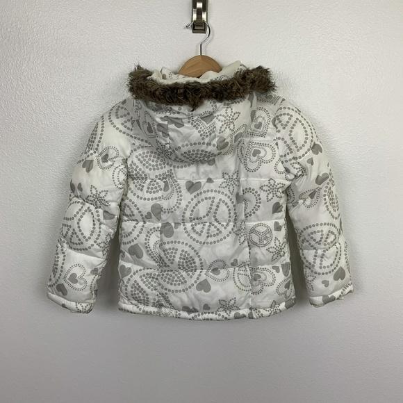 Old Navy Girl Winter Coat Hoodie Quilted Sz: M - Picture 6 of 8